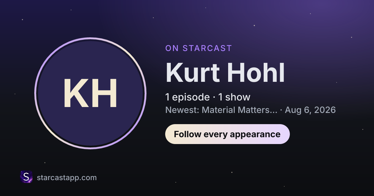 The preview card for Kurt Hohl