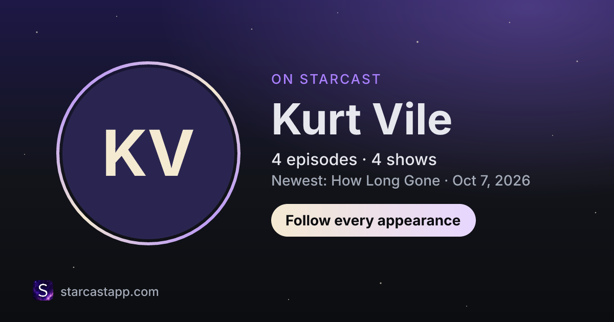 The preview card for Kurt Vile