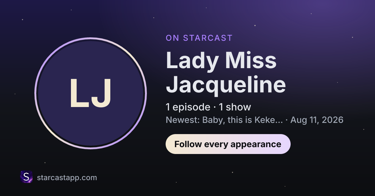 The preview card for Lady Miss Jacqueline
