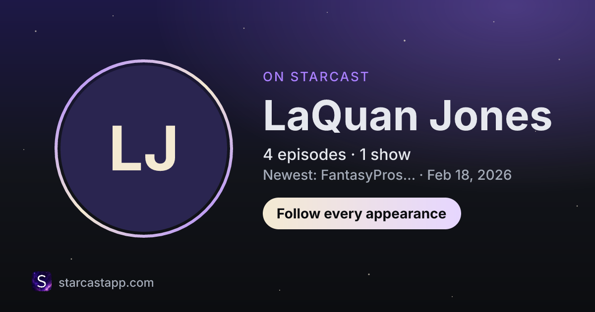 The preview card for LaQuan Jones