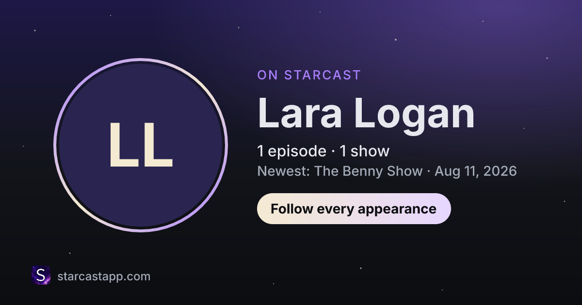 The preview card for Lara Logan