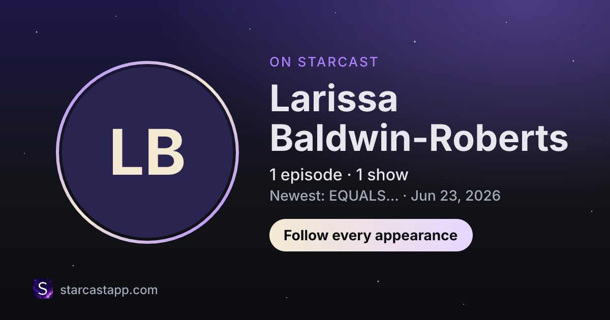 The preview card for Larissa Baldwin-Roberts