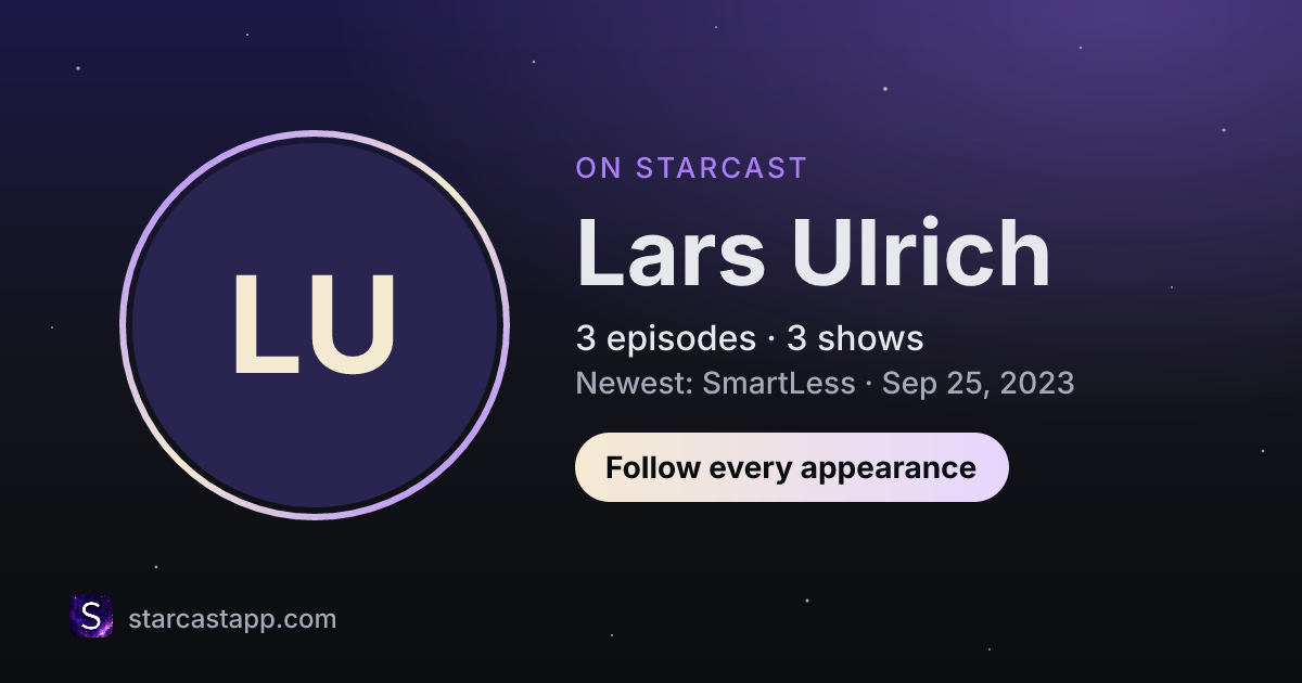 The preview card for Lars Ulrich