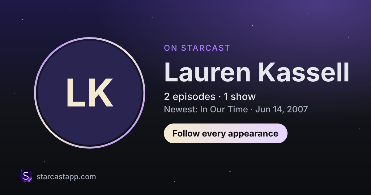 The preview card for Lauren Kassell