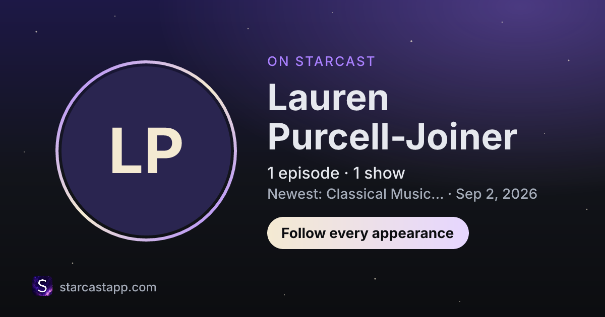 The preview card for Lauren Purcell-Joiner