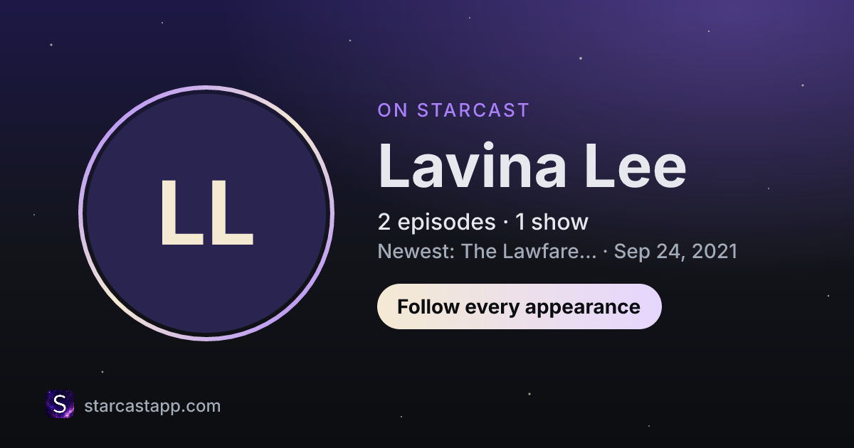 The preview card for Lavina Lee