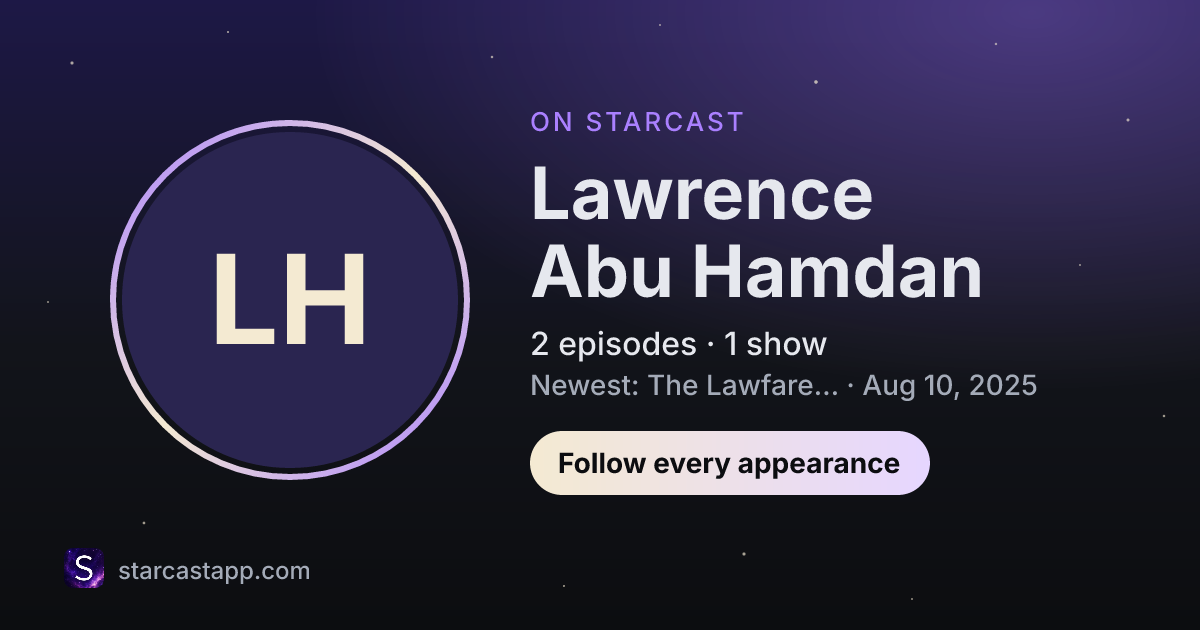 The preview card for Lawrence Abu Hamdan