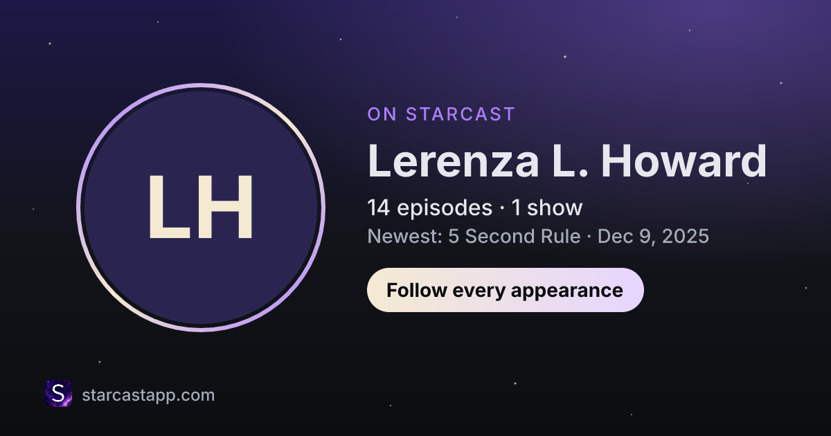 The preview card for Lerenza L. Howard