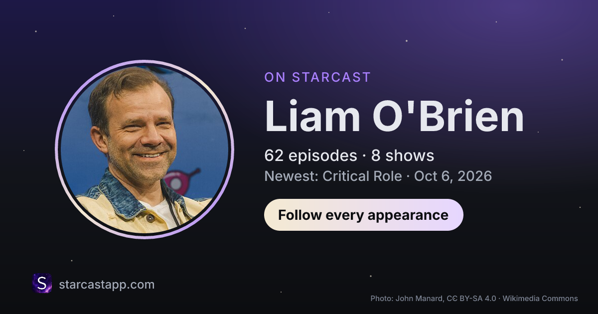 The preview card for Liam O'Brien