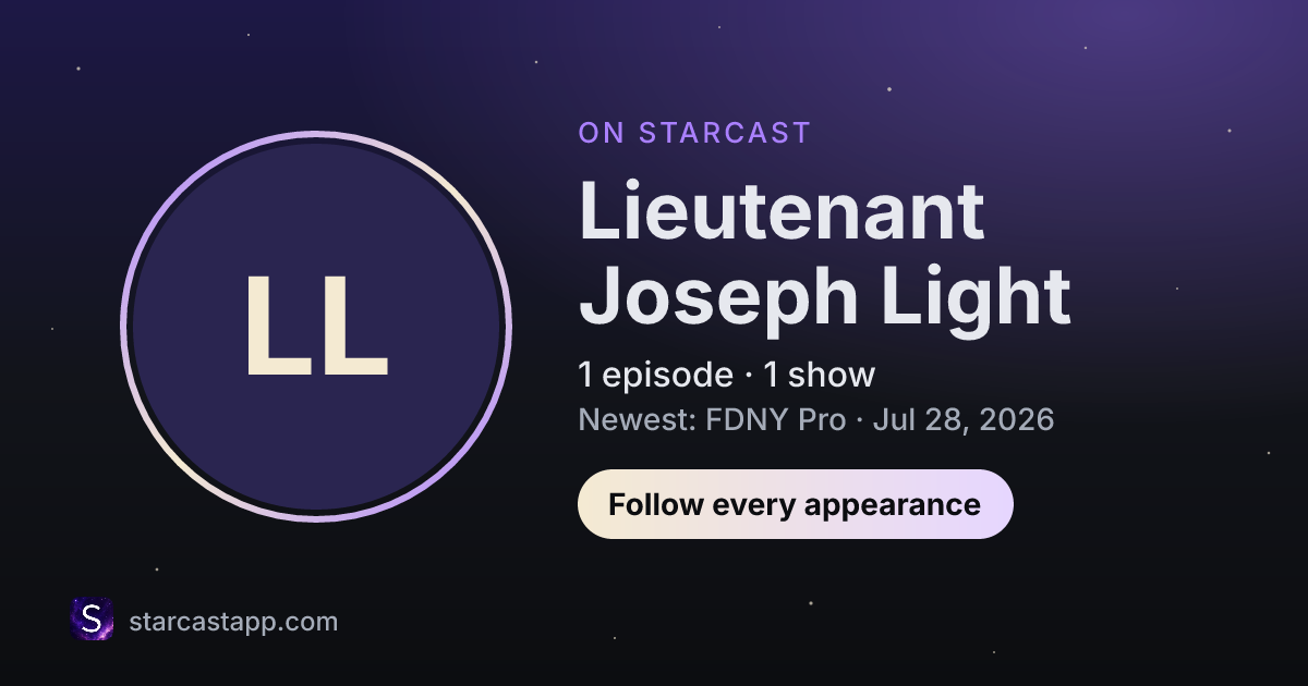 The preview card for Lieutenant Joseph Light