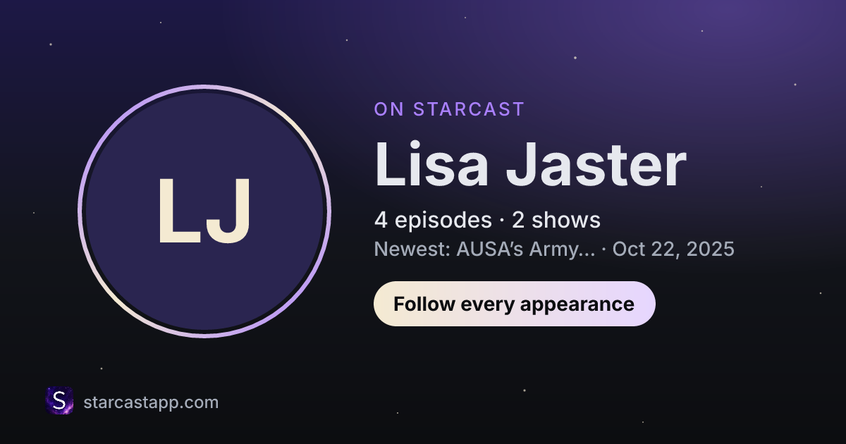 The preview card for Lisa Jaster