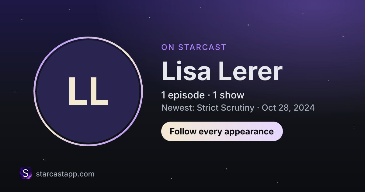 The preview card for Lisa Lerer