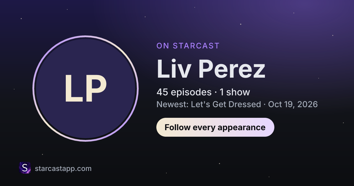 The preview card for Liv Perez