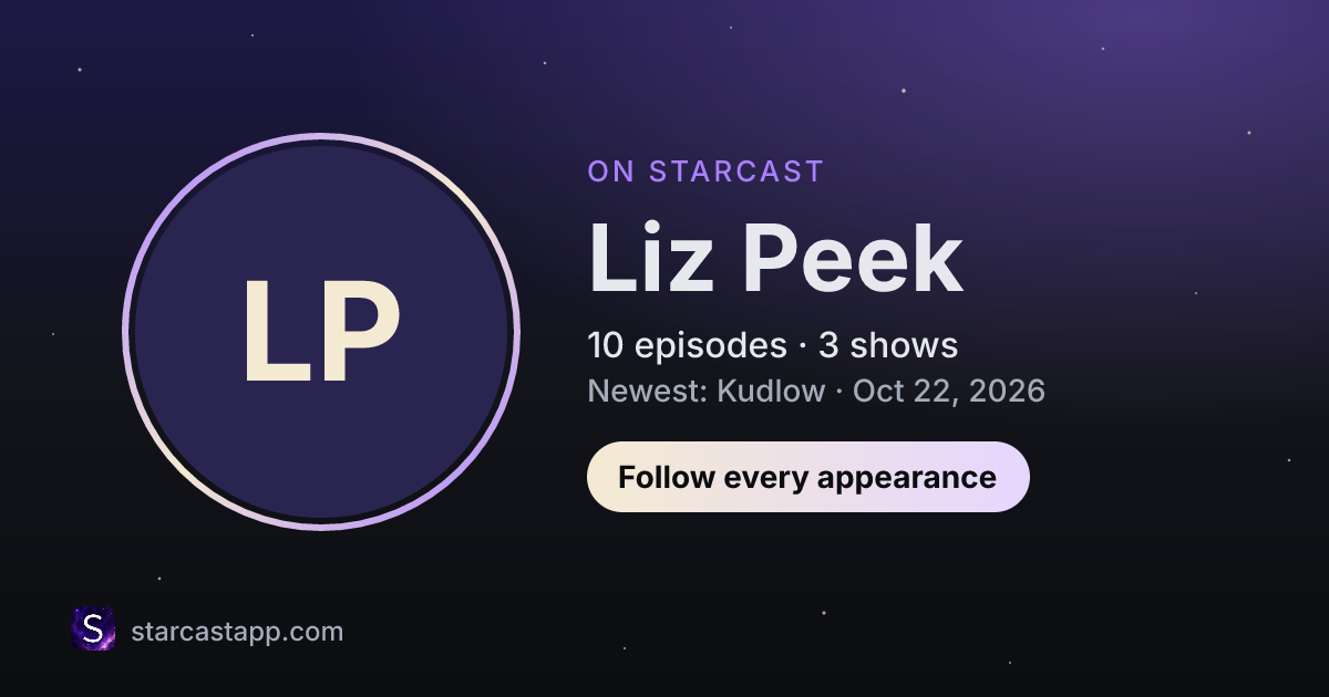 The preview card for Liz Peek