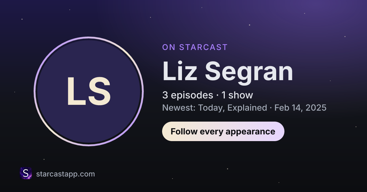 The preview card for Liz Segran