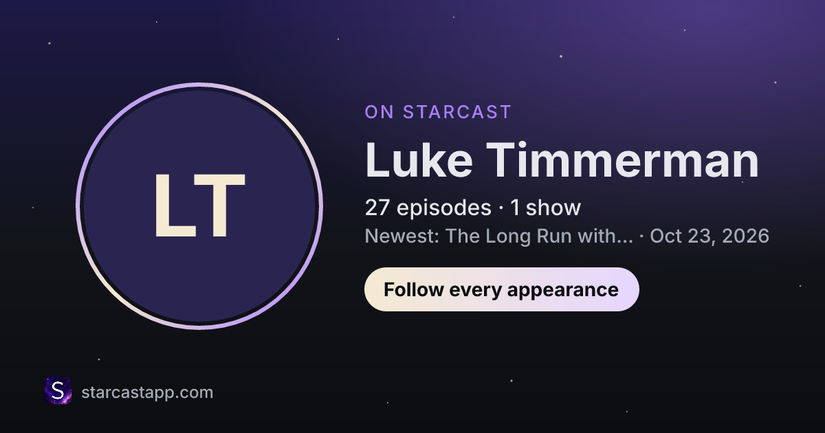 The preview card for Luke Timmerman