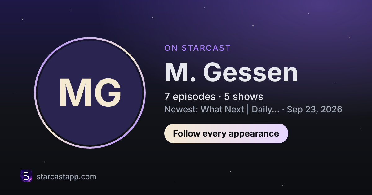 The preview card for M. Gessen