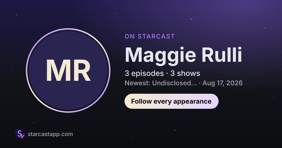 The preview card for Maggie Rulli