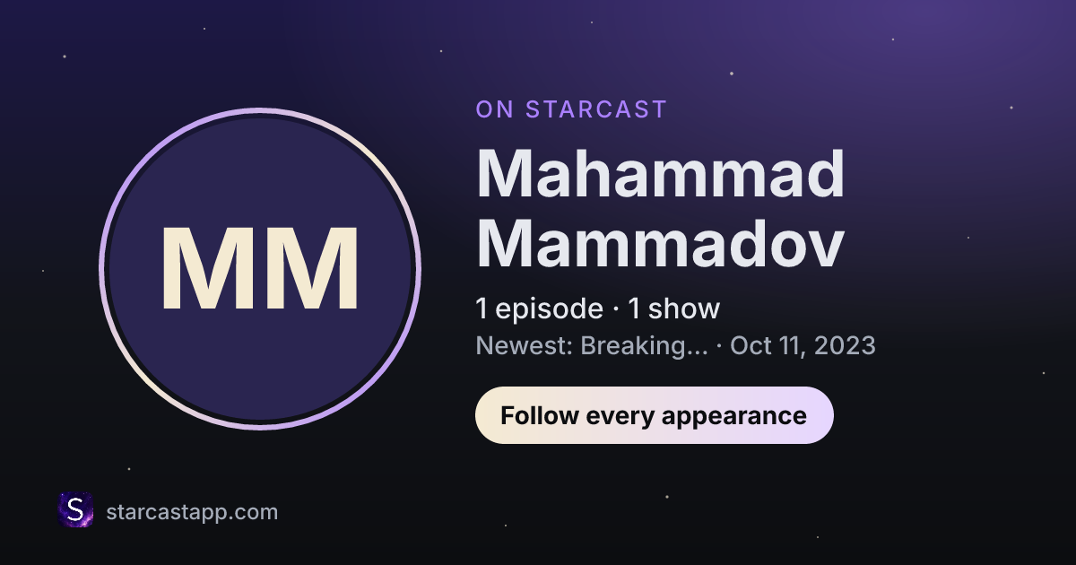 The preview card for Mahammad Mammadov