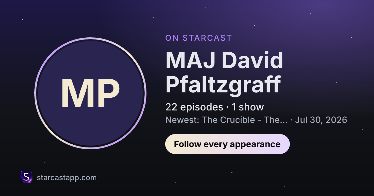 The preview card for MAJ David Pfaltzgraff