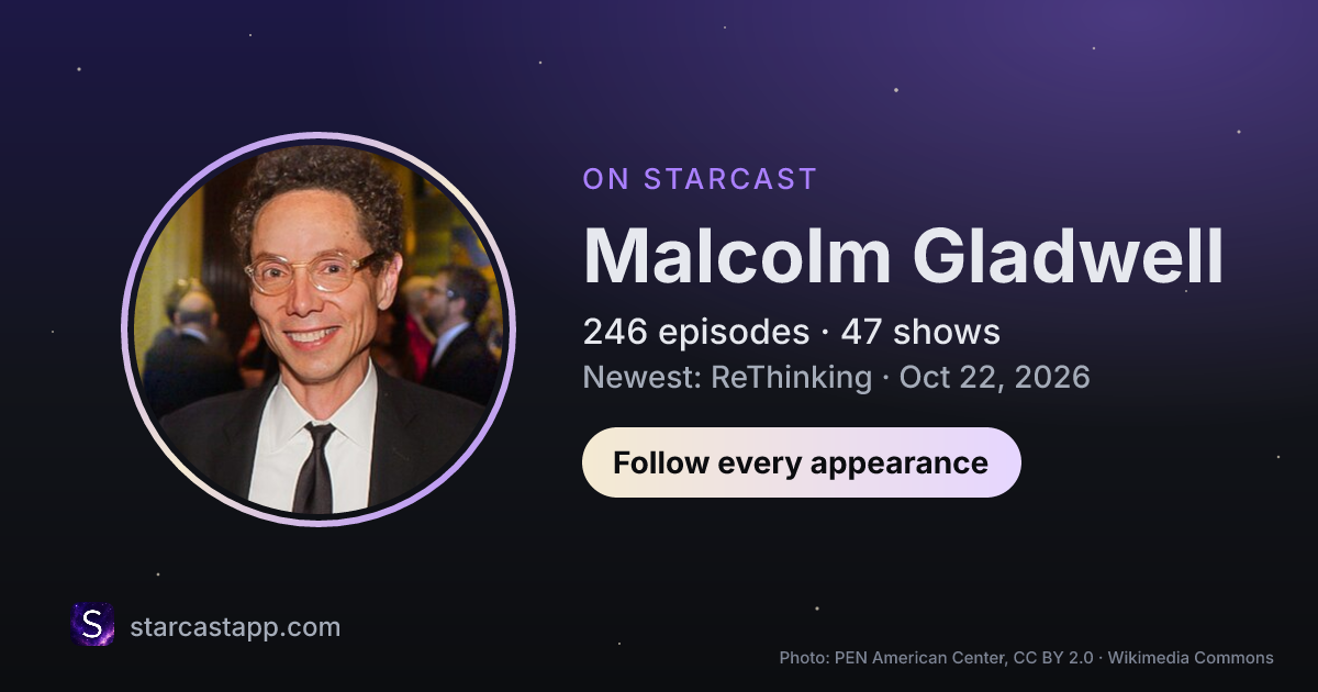 The preview card for Malcolm Gladwell