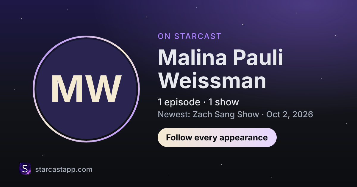 The preview card for Malina Pauli Weissman