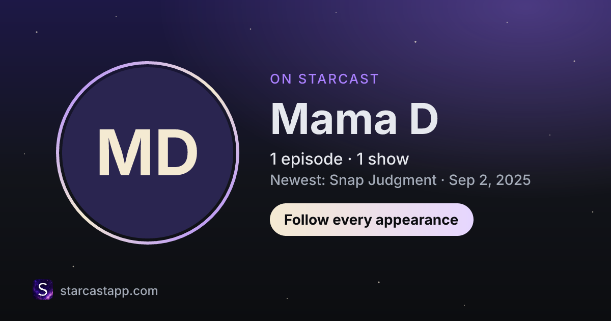 The preview card for Mama D