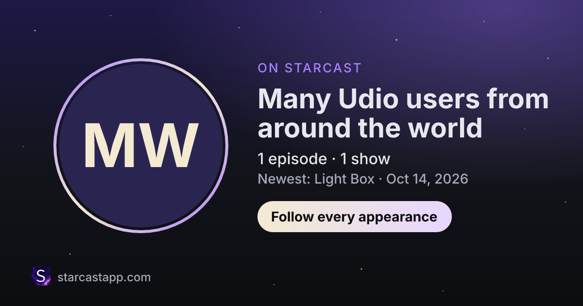 The preview card for Many Udio users from around the world