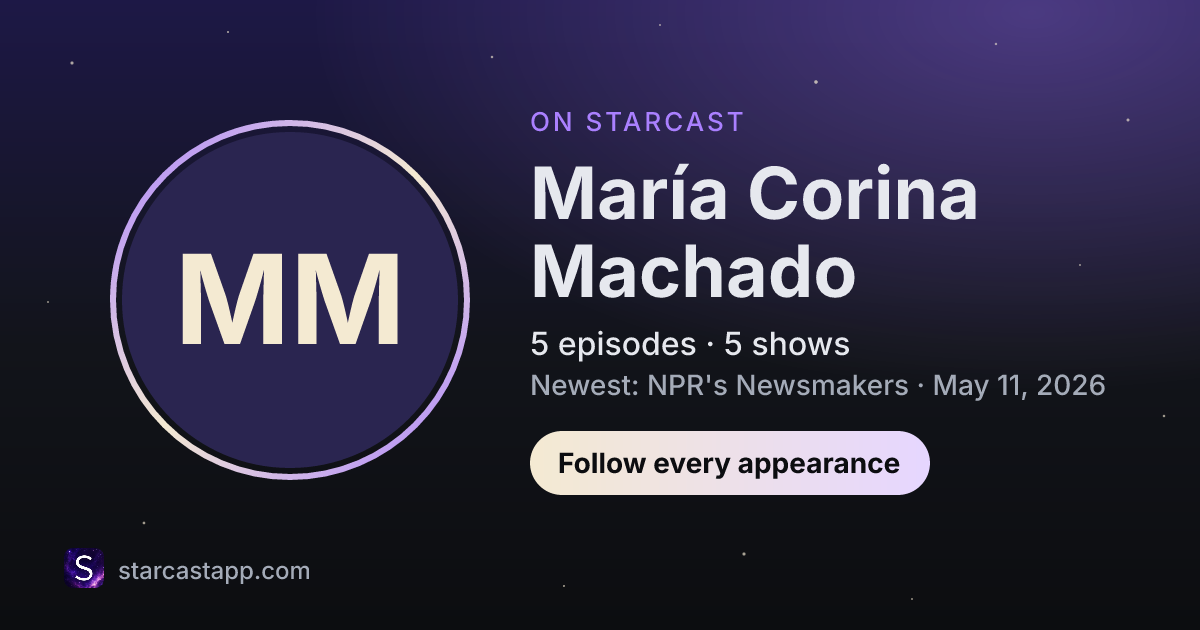The preview card for María Corina Machado