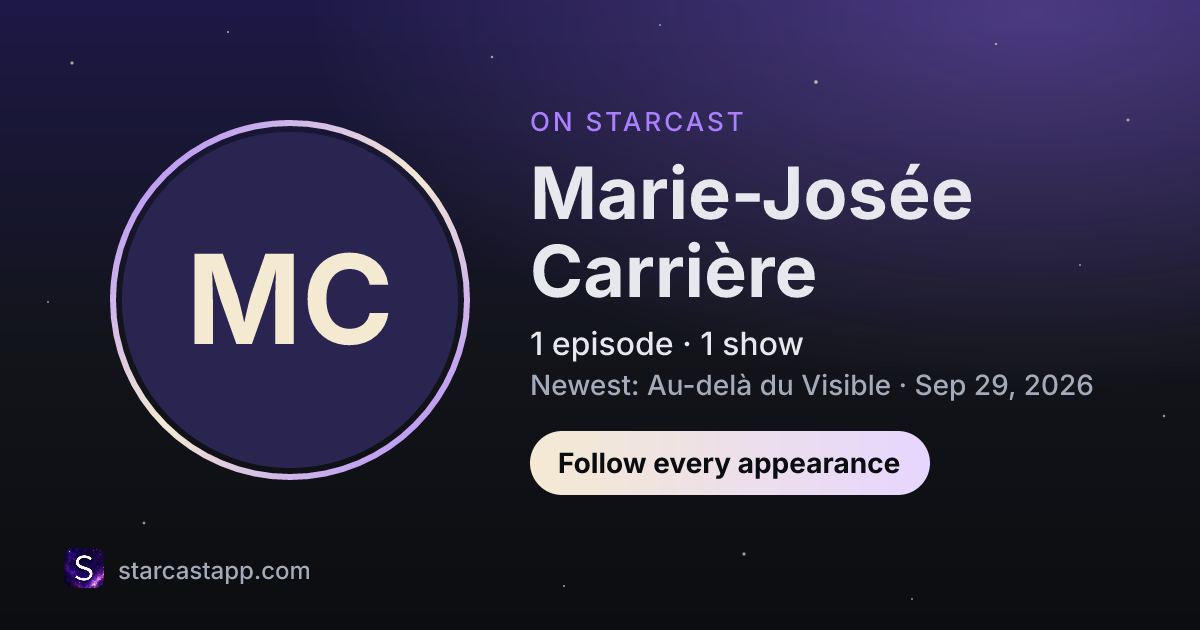 The preview card for Marie-Josée Carrière