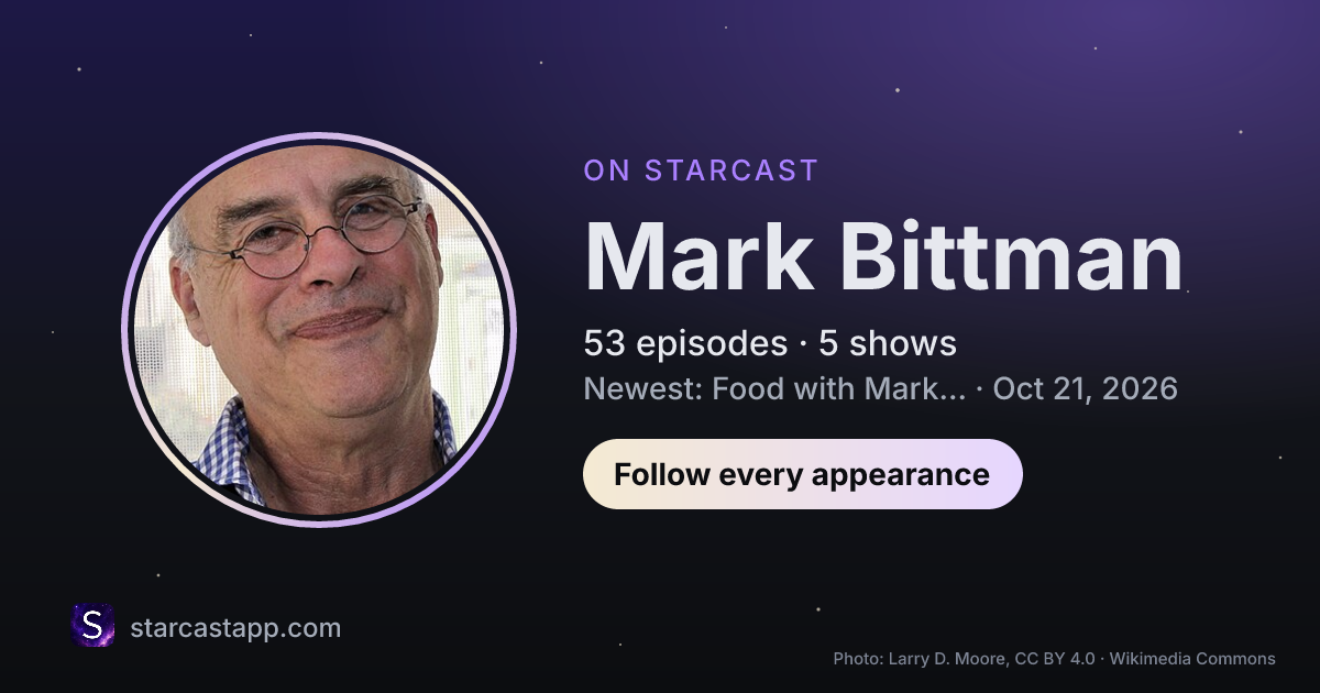The preview card for Mark Bittman