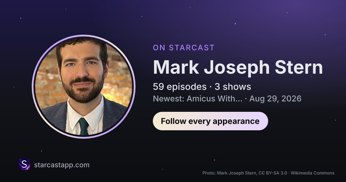 The preview card for Mark Joseph Stern
