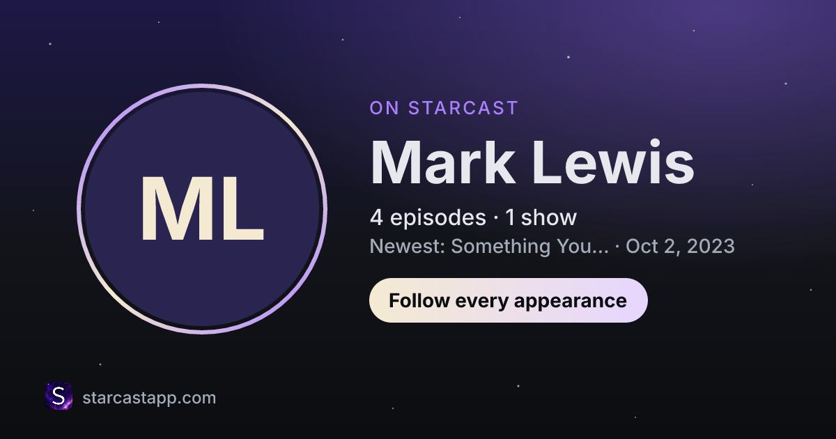 The preview card for Mark Lewis