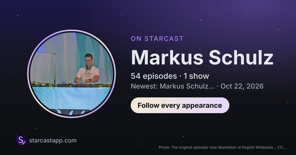 The preview card for Markus Schulz