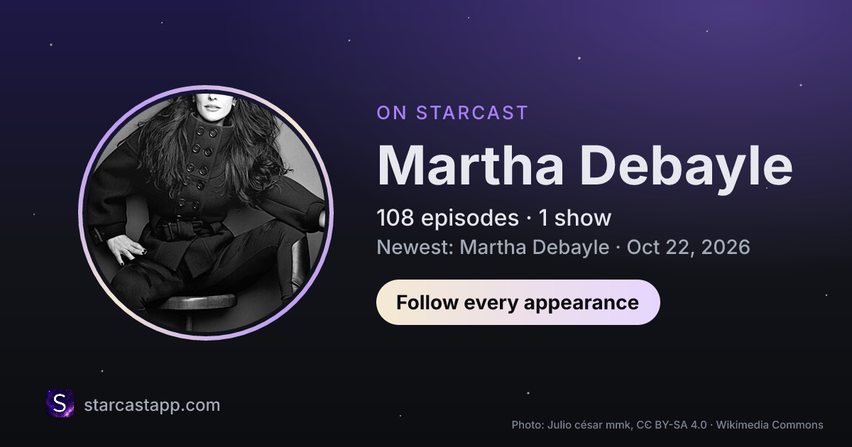The preview card for Martha Debayle