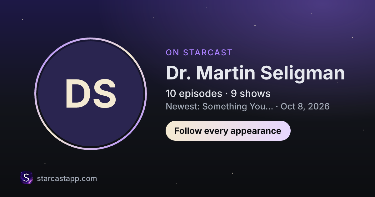 The preview card for Dr. Martin Seligman