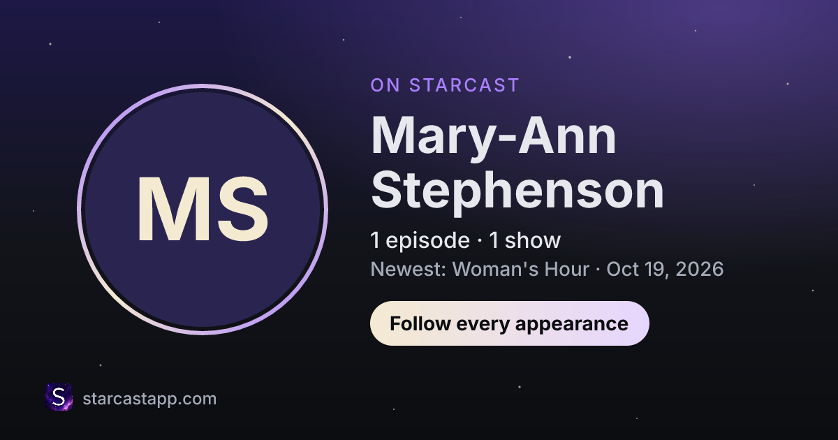 The preview card for Mary-Ann Stephenson