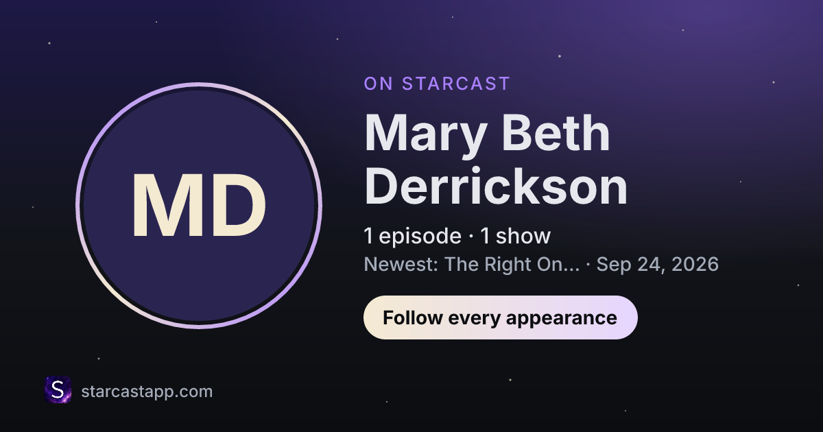 The preview card for Mary Beth Derrickson