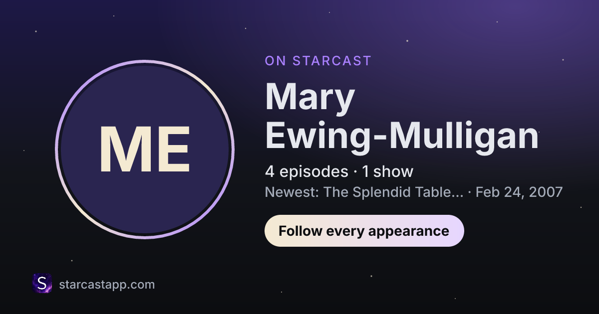 The preview card for Mary Ewing-Mulligan
