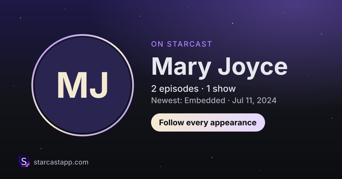 The preview card for Mary Joyce