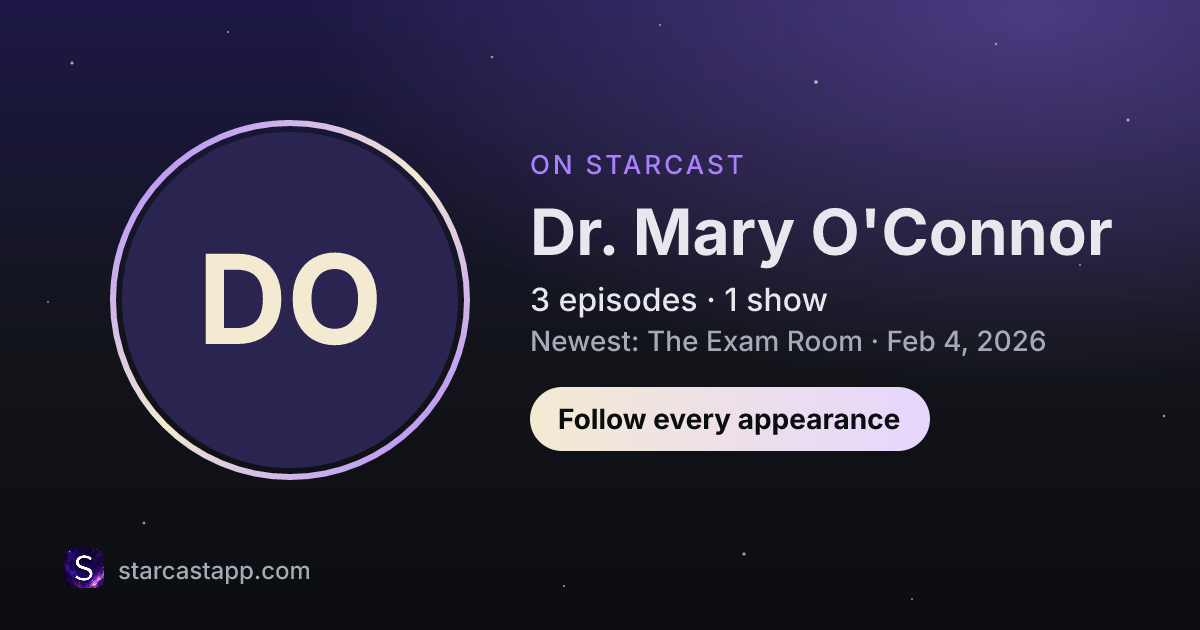 The preview card for Dr. Mary O'Connor