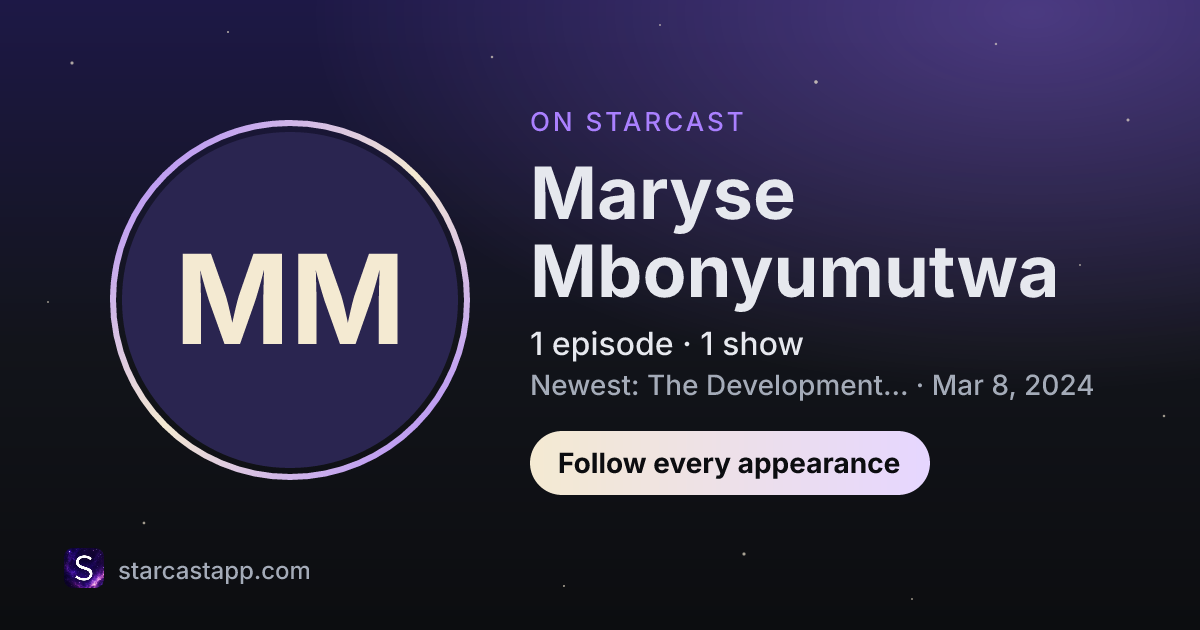 The preview card for Maryse Mbonyumutwa