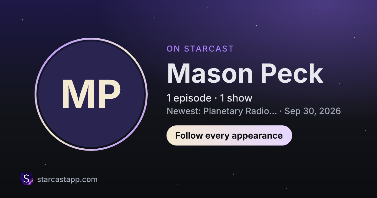 The preview card for Mason Peck