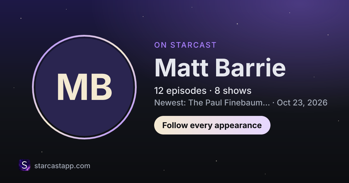 The preview card for Matt Barrie