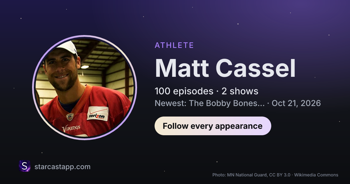 The preview card for Matt Cassel