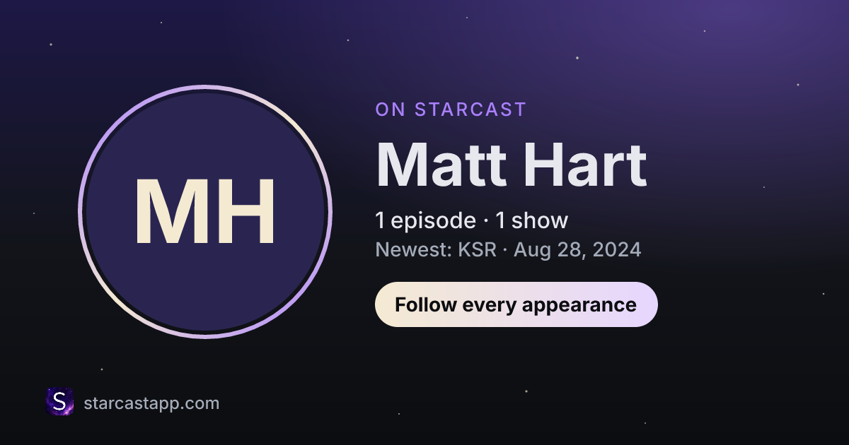 The preview card for Matt Hart