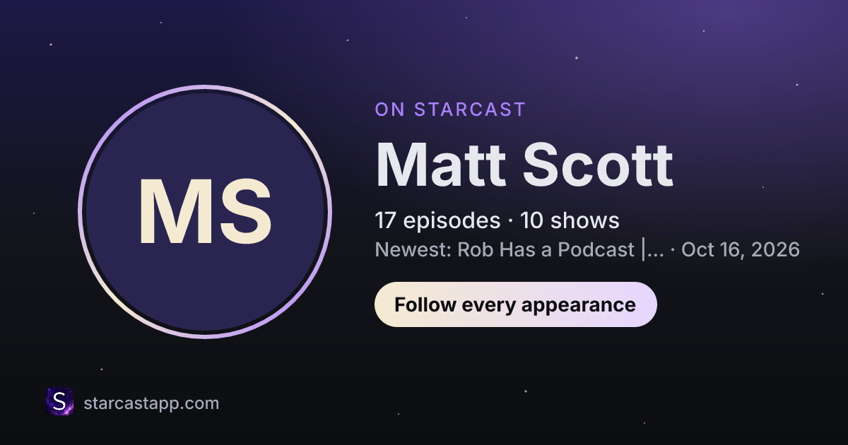 The preview card for Matt Scott