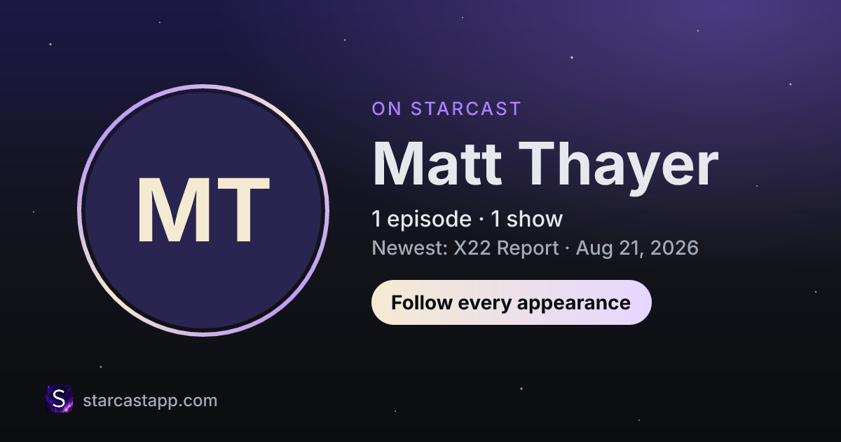 The preview card for Matt Thayer