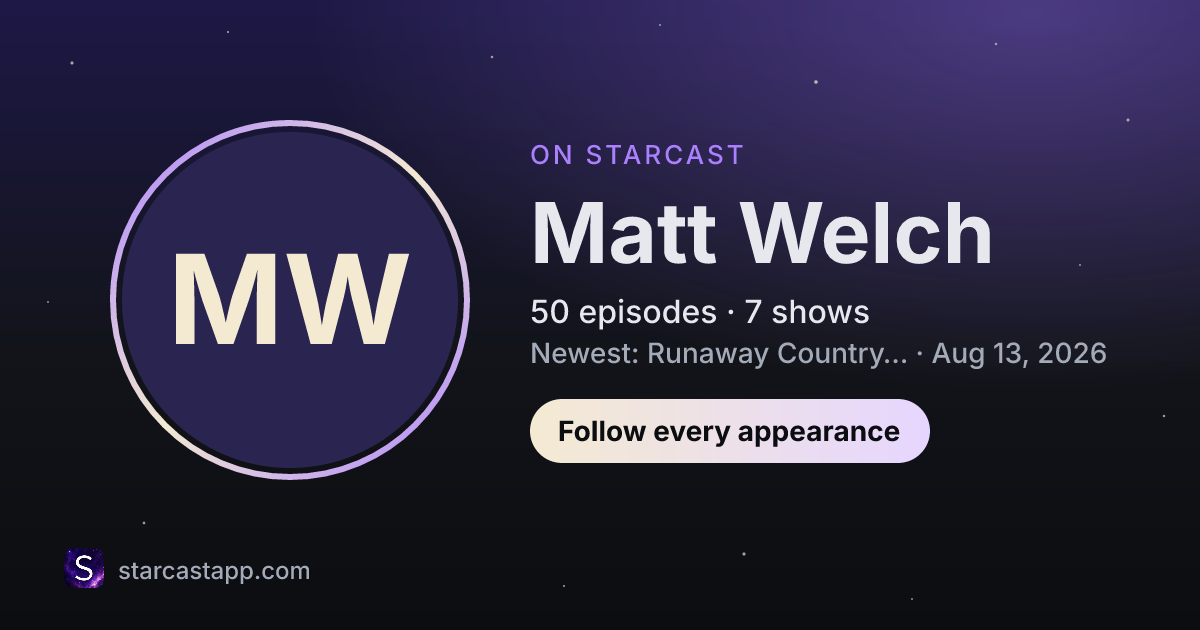 The preview card for Matt Welch