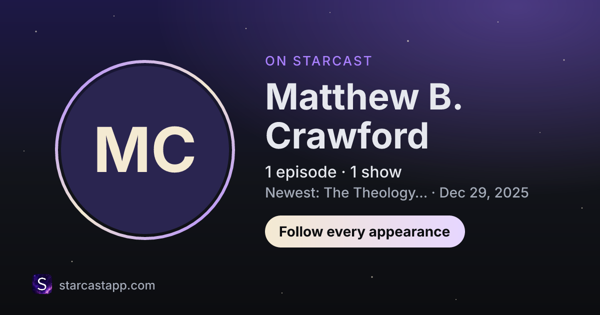 The preview card for Matthew B. Crawford